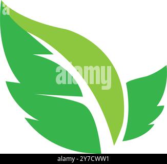Blattsymbol Vektor-Illustration Logo-Design Stock Vektor