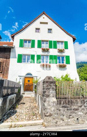 Dorfhaus in Maienfeld, Schweiz Stockfoto