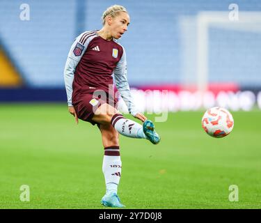 Villa Park, Birmingham am Sonntag, den 29. September 2024. #8, Jordan Nobbs von Aston Villa in Aktion beim Barclays FA Women's Super League Spiel zwischen Aston Villa und Tottenham Hotspur im Villa Park, Birmingham am Sonntag, den 29. September 2024. (Foto: Stuart Leggett | MI News) Credit: MI News & Sport /Alamy Live News Stockfoto