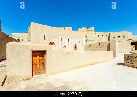 Bahla arabische Zitadelle Fort Innenhof Straßen und Bastionen Bahla, Oman Stockfoto