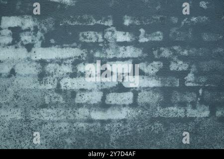 Blau lackierte Ziegelwand, Wilders Canal, Kopenhagen, Dänemark, Europa Stockfoto