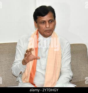 Patna, Indien. September 2024. PATNA, INDIEN – 29. SEPTEMBER: EU-Minister Nityanand Rai hielt am 29. September 2024 im State Guest House in Patna, Indien. (Foto: Santosh Kumar/Hindustan Times/SIPA USA) Credit: SIPA USA/Alamy Live News Stockfoto