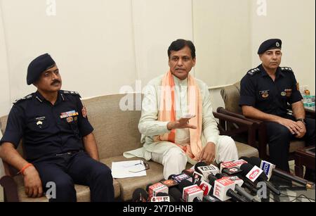 Patna, Indien. September 2024. PATNA, INDIEN – 29. SEPTEMBER: EU-Minister Nityanand Rai hielt am 29. September 2024 im State Guest House in Patna, Indien. (Foto: Santosh Kumar/Hindustan Times/SIPA USA) Credit: SIPA USA/Alamy Live News Stockfoto