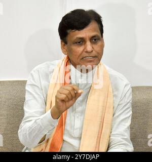 Patna, Indien. September 2024. PATNA, INDIEN – 29. SEPTEMBER: EU-Minister Nityanand Rai hielt am 29. September 2024 im State Guest House in Patna, Indien. (Foto: Santosh Kumar/Hindustan Times/SIPA USA) Credit: SIPA USA/Alamy Live News Stockfoto