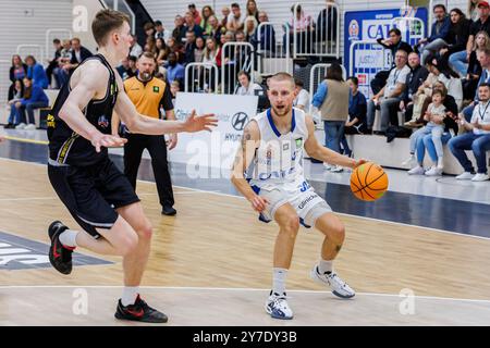 Erfurt, Deutschland. September 2024. Jan Heber (Basketball Löwen Erfurt, 33), 29.09.2024, Erfurt (Deutschland), Basketball, Prob Süd, CATL Basketball Löwen Erfurt - Porsche BBA Ludwigsburg Credit: dpa/Alamy Live News Stockfoto