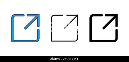 Symbolvektor für externe Links. Link-Symbolvektor. Hyperlink-Symbol Stock Vektor