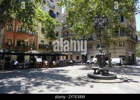 Restaurant L'Òstia in der Placa de la Barceloneta in barcelona, Spanien. Stockfoto