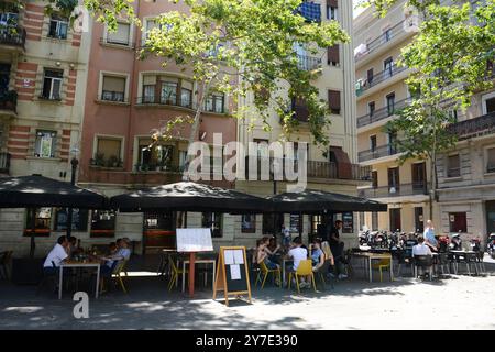 Restaurant L'Òstia in der Placa de la Barceloneta in barcelona, Spanien. Stockfoto