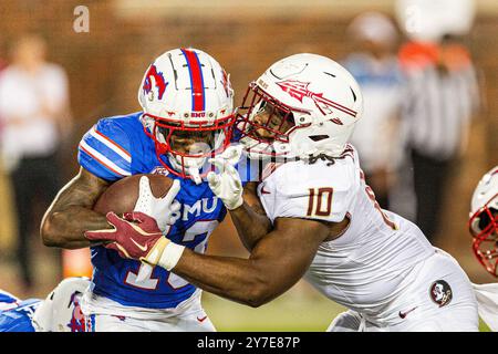 Dallas, Texas, USA. September 2024. Roderick Daniels Jr. (13), der sich im Spiel zwischen den Florida State Seminoles und SMU Mustangs im Gerald J. Ford Stadium in Dallas, Texas befindet. (Kreditbild: © Dan Wozniak/ZUMA Press Wire) NUR REDAKTIONELLE VERWENDUNG! Nicht für kommerzielle ZWECKE! Stockfoto