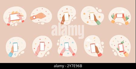 Cartoon Smartphone Handset Stock Vektor