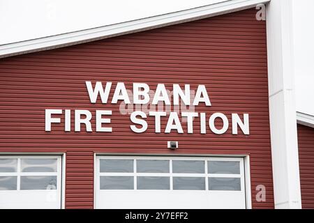 Feuerwehrschild an der West Mines Road in Wabana, Bell Island, Neufundland & Labrador, Kanada Stockfoto