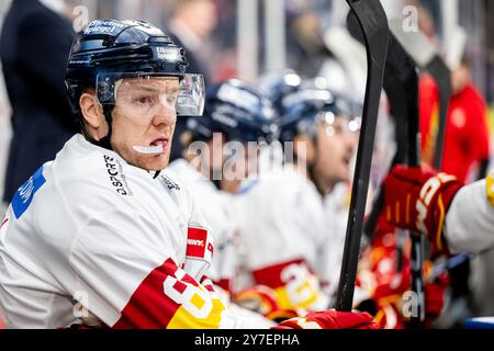 Philip Gogulla (87, Düsseldorfer EG, DEG), Nürnberg Ice Tigers vs. Duesseldorfer EG, Eishockey, Penny DEL, 4. Spieltag, 29.09.2024, Foto: Eibner-Pressefoto/Thomas Hahn Stockfoto