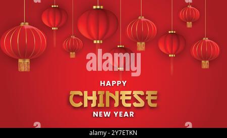 Chinesisches Neujahr, Jahr der Schlangenbanner Vorlage Design. Glückliches chinesisches neues Jahr 2025 Vektor-Design-Hintergrund. Stock Vektor