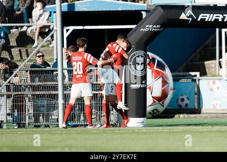 Dänemark. September 2024. Superliga-Spiel zwischen Lyngby Football Club und Silkeborg IF im Lyngby Stadium am Sonntag, 29. September 2024. Quelle: Ritzau/Alamy Live News Stockfoto