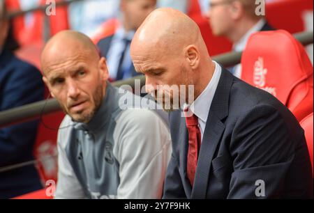 **** DATEIFOTO **** 25. Mai 2024: Manchester City gegen Manchester United gegen FA Cup Finale – Wembley. Manchester United Trainer Erik Ten Hag im Finale des FA Cups. Bildnachweis: Mark Pain / Alamy Live News Stockfoto