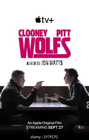 WOLFS (2024), Regie: JON WATTS. Guthaben: PLAN B UNTERHALTUNG/Album Stockfoto