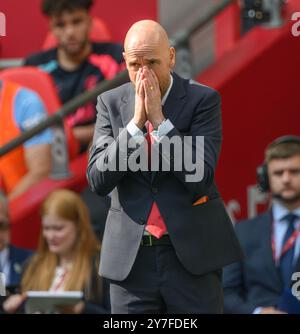 **** DATEIFOTO **** 25. Mai 2024: Manchester City gegen Manchester United gegen FA Cup Finale – Wembley. Manchester United Trainer Erik Ten Hag im Finale des FA Cups. Bildnachweis: Mark Pain / Alamy Live News Stockfoto