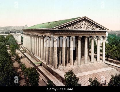 Pfarrkirche La Madeleine, Sainte-Marie-Madeleine, St. Maria Magdalene, Paris, Frankreich, 1890, historische, digital restaurierte Reproduktion eines Originals aus dem 19. Jahrhundert, Rekorddatum nicht angegeben /, Pfarrkirche La Madeleine, St. Maria Magdalena, Frankreich, historisch, digitale restaurierte Reproduktion von einer Vorlage aus dem 19. Jahrhundert, Datum nicht angegeben Stockfoto