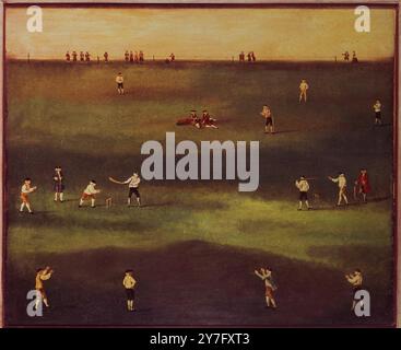 The Cricket Match, c1740-5 W R Coates (fl. 1740-50) Stockfoto