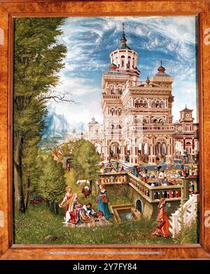 Susanna beim Baden und Bestrafen der Älteren - 1526 (Öl auf Platte von Albrecht Altdorfer (c.1480-1538) Alte Pinakothek, München, Deutschland ©2006 TopFoto Stockfoto