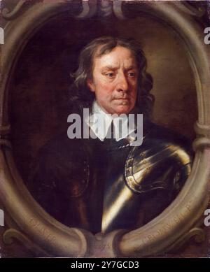 Oliver Cromwell (1599–1658), Porträtgemälde in Öl auf Leinwand von Sir Peter Lely, 1653-1654 Stockfoto