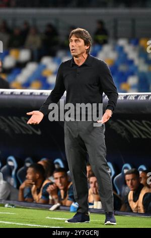 Neapel, Italien. 30. September 2024. Italien, 29. märz 2024: Antonio Conte während des italienischen Meisterschaftsspiels der Serie A 2024-2025 zwischen Napoli und Monza im Stadion Maradona, Italien (Felice de Martino/SPP) Credit: SPP Sport Press Photo. /Alamy Live News Stockfoto