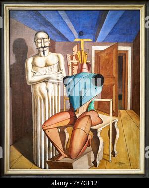 IL Ritornante, Hiver 1917-1918, Giorgio de Chirico, 1888, Volos (Grèce) - 1978, Rom (Italie), Centre Pompidou, Nationalmuseum für Moderne und Zeitgenössische Kunst, Paris, Frankreich. Stockfoto