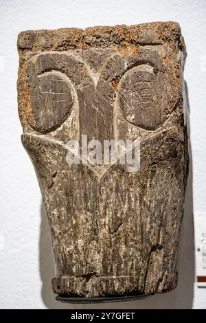 Capitell, die Pfarrkirche Beget, La garrotxa, Girona Kunstmuseum, Girona, Katalonien, Spanien. Stockfoto