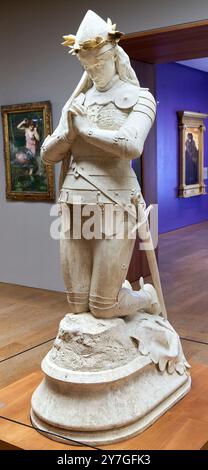 Jeanne d'Arc, 1875, Emmanuel Frémiet, Paris, 1824 - 1910, Petit Palais, Museum für schöne Kunst der Stadt Paris, Musée des Beaux-Arts de la Ville de Paris, Frankreich. Stockfoto