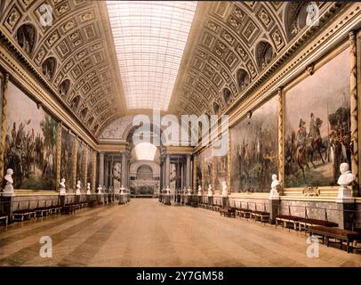 Galerie der Schlachten, Versailles, Frankreich, CA 1890, Historical, digital restaurierte Reproduktion von einem Original aus dem 19. Jahrhundert, Rekorddatum nicht angegeben /, Galerie der Schlachten, Frankreich, historisch, digital restaurierte Reproduktion von einer Vorlage aus dem 19. Jahrhundert. Jahrhundert, Datum nicht angegeben Stockfoto