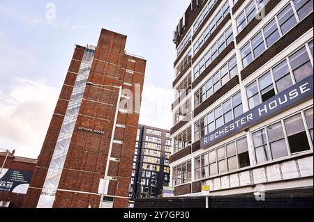 Leere Bürogebäude im Stadtzentrum von Preston, Großbritannien Stockfoto