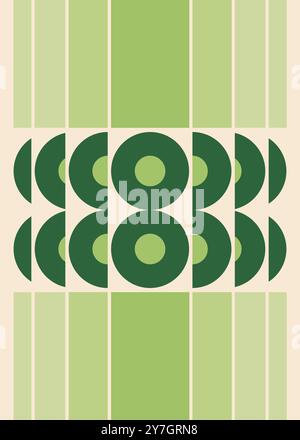 Grüne Abstrakte Kunst Aus Der Mitte Des Jahrhunderts Stockfoto