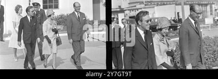 PRINZESSIN MARGARET ROSE UND LORD SNOWDON AM FLUGHAFEN LONDON; 24. SEPTEMBER 1964 Stockfoto