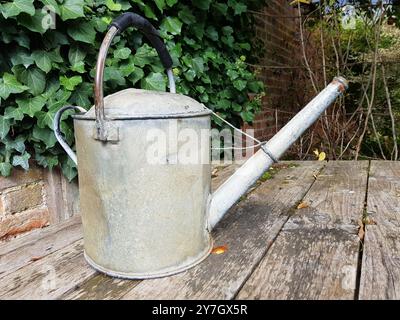 Nahaufnahme einer traditionellen Blechdose. Stockfoto