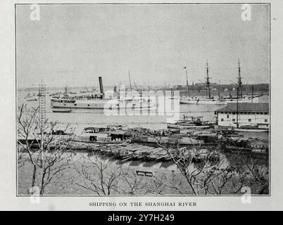 Schifffahrt auf dem Shanghai-Fluss aus dem Artikel DER VERORDNUNG ÜBER DEN GELBEN FLUSS IN CHINA. Von William Starling vom Engineering Magazine widmet sich dem industriellen Fortschritt Band XX 1900 - 1901 The Engineering Magazine Co Stockfoto