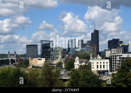 Vilnius, Litauen - 22. Juli 2024: Panorama der Stadt Vilnius, Litauen Stockfoto