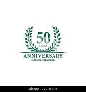 50 Jahre Jubiläum-Logo. Designvorlage zum 50. Jahrestag. Vektor und Illustration. Stock Vektor