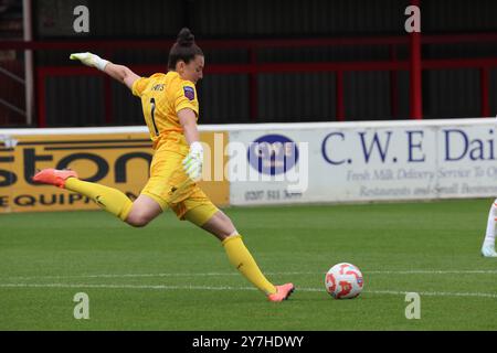 London, Großbritannien. August 2024. LONDON, ENGLAND - Rachael Laws of Liverpool Women im Rahmen des Barclays FA Women's Super League Fußballspiels zwischen West Ham United Women und Liverpool Women im Chigwell Construction Stadium Victoria Road, Dagenham, am 29. September 2024 in Dagenham, England. Quelle: Action Foto Sport/Alamy Live News Stockfoto