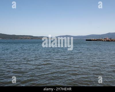 Blick auf Campo da Lua in Muros, Galicien, Spanien Stockfoto