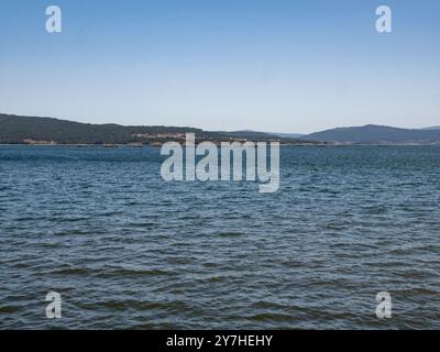 Blick auf Campo da Lua in Muros, Galicien, Spanien Stockfoto