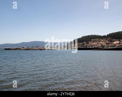 Blick auf Campo da Lua in Muros, Galicien, Spanien Stockfoto