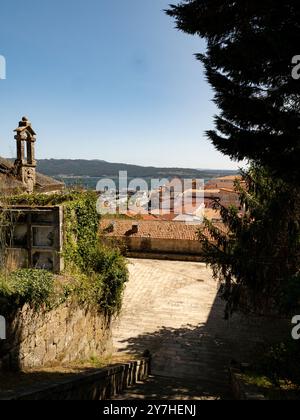 Blick auf das Dorf Muros in Galicien in Spanien Stockfoto