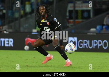 Neapel, Italien. September 2024. Während der Serie A Enelive Warren Bondo von AC Monza im Action-Spiel zwischen SSC Napoli gegen AC Monza am 29. September 2024 in Neapel, italien Endpunktzahl 2-0 (Credit Image: © Agostino Gemito/Pacific Press via ZUMA Press Wire) NUR REDAKTIONELLE VERWENDUNG! Nicht für kommerzielle ZWECKE! Stockfoto