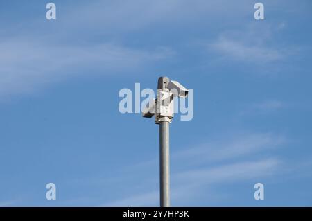 Kastrup/Copenhagen/ Denmark/29 September 2024/.CCTV-Kameras und Überwachungskameras in Kastrup (Foto. Francis Joseph Dean/Dean Pictures) (nicht für kommerzielle Zwecke) Stockfoto