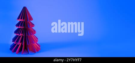 Neon Weihnachten Winter Hintergrund. Weihnachtskonzept. Stockfoto