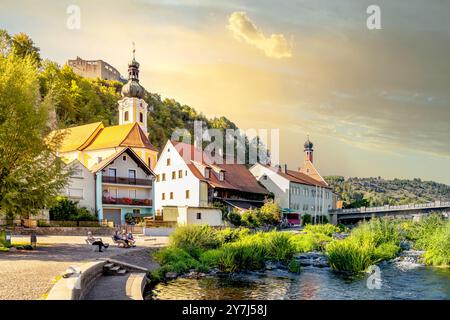 Altstadt von Kallmünz, Deutschland Stockfoto