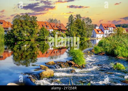 Altstadt von Kallmünz, Deutschland Stockfoto