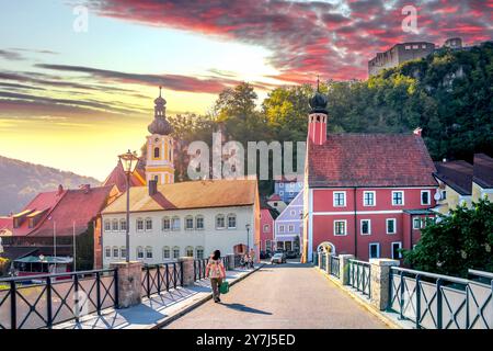 Altstadt von Kallmünz, Deutschland Stockfoto