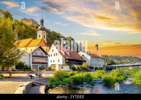 Altstadt von Kallmünz, Deutschland Stockfoto