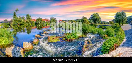 Altstadt von Kallmünz, Deutschland Stockfoto